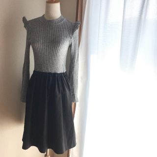 ダブルクローゼット(w closet)のw closet 異素材ワンピ(ひざ丈ワンピース)