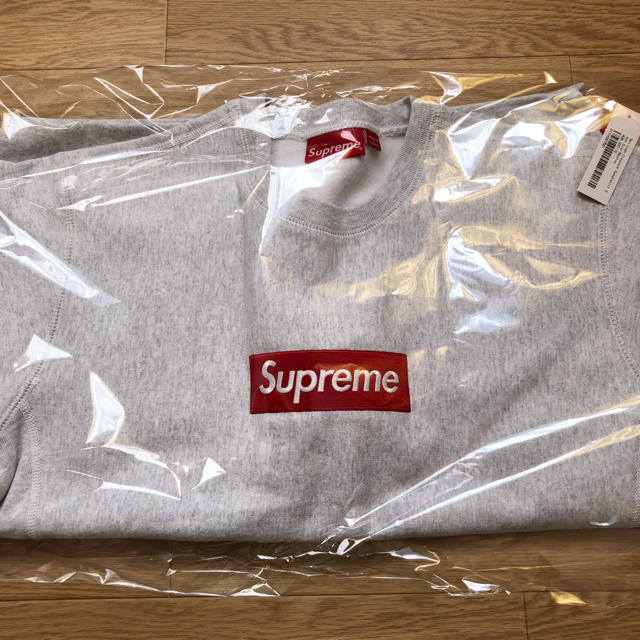 Supreme Box Logo Crewneck Ash Grey Mトップス