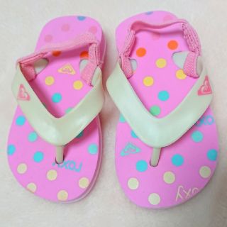 ロキシー(Roxy)のロキシー☆ROXY☆ピンク水玉サンダル☆1415(サンダル)