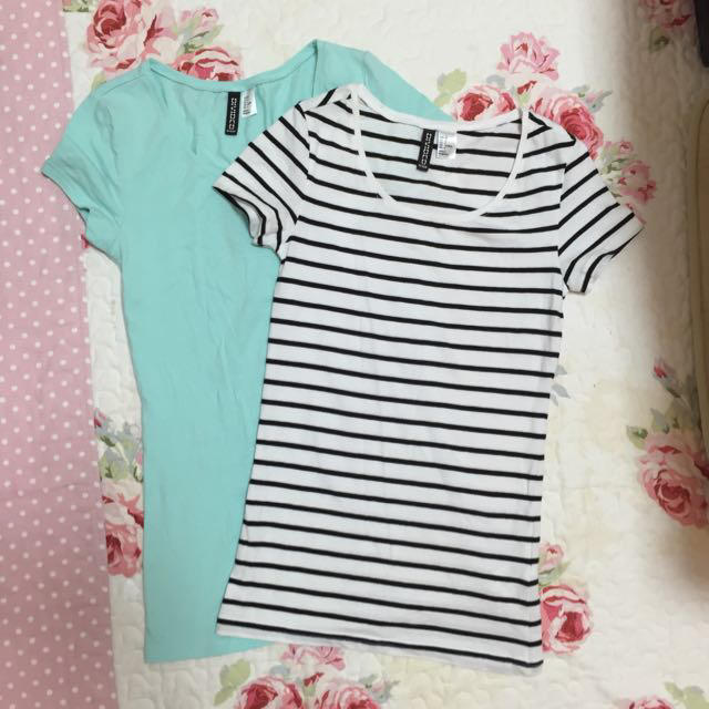 H&M(エイチアンドエム)のH&M 夏っぽいTシャツセット♡ レディースのトップス(Tシャツ(半袖/袖なし))の商品写真