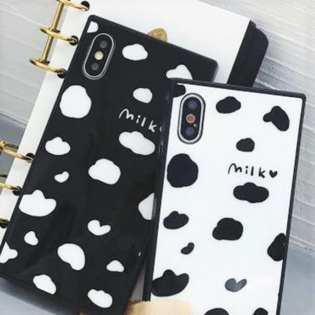 プラダ iphone8plus カバー ランキング - ♡かわいい♡ミルク柄iPhoneケース　スクエアの通販 by すなふきん's shop｜ラクマ