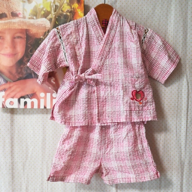 familiar(ファミリア)の甚平　８０サイズ キッズ/ベビー/マタニティのベビー服(~85cm)(甚平/浴衣)の商品写真