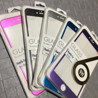 強化ガラス iPhone 6.6s plus 7.8 plus 全面 メタル(保護フィルム)