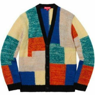 シュプリーム(Supreme)の19ss Supreme Patchwork Mohair Cardigan M(カーディガン)