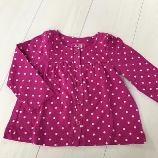 ベビーギャップ(babyGAP)の新品同様 ベビーギャップ ドットカーディガン 12-18m 80(カーディガン/ボレロ)