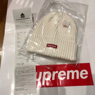 シュプリーム(Supreme)の新品 supreme 19ss Overdyed Beanie white 白(ニット帽/ビーニー)