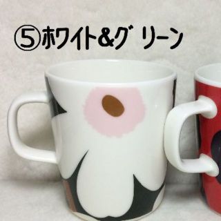 マリメッコ(marimekko)の♡様専用！　マリメッコ　ウニッコ　マグ　ホワイト×グリーン×ピンク　１点(グラス/カップ)