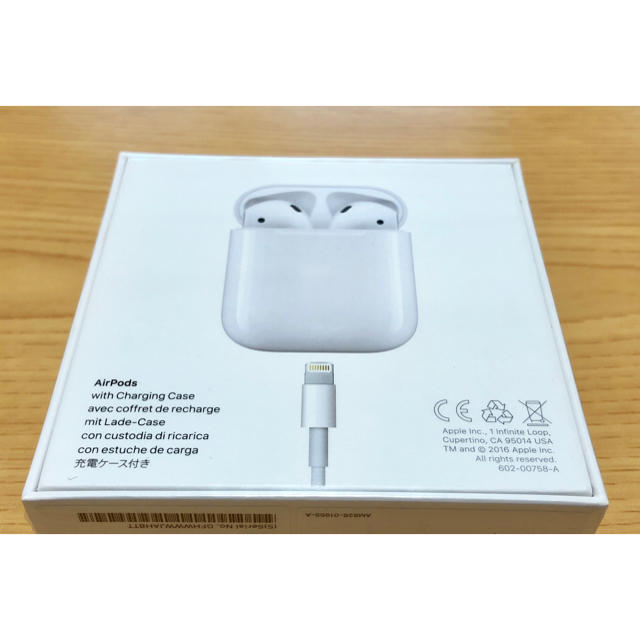 新品・未開封☆AirPods MRXJ2J/A(ワイヤレス充電）スマホ/家電/カメラ