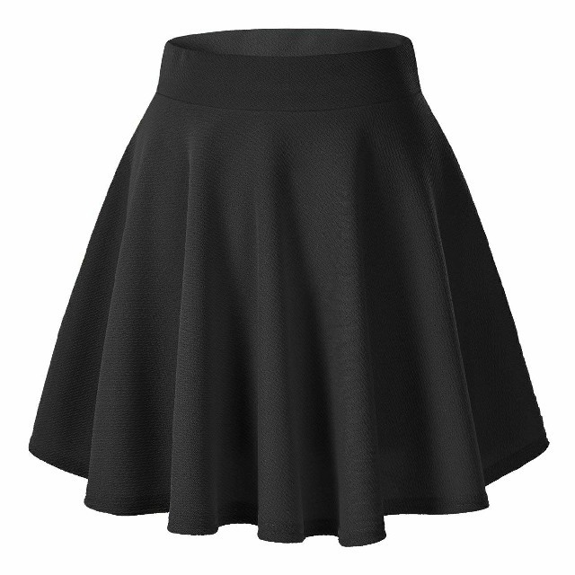 フレアミニスカート　フリーサイズ　ブラック レディースのスカート(ミニスカート)の商品写真