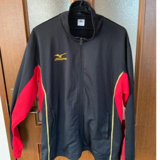 ミズノ(MIZUNO)の【値下げ】MIZUNO メンズサイズO ブラック ジャージ上着 胸ロゴゴールド(ジャージ)