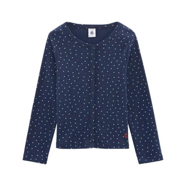 PETIT BATEAU(プチバトー)の©️様専用♡4ans プチバトー ハートプリント長袖カーディガン キッズ/ベビー/マタニティのキッズ服女の子用(90cm~)(カーディガン)の商品写真