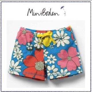 ボーデン(Boden)のuchi様専用♡3y Mini Boden フローラル柄タオル生地ショートパンツ(パンツ/スパッツ)