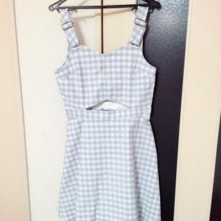 ダブルクローゼット(w closet)の新品タグ付き♡ギンガムチェックワンピ(ミニワンピース)