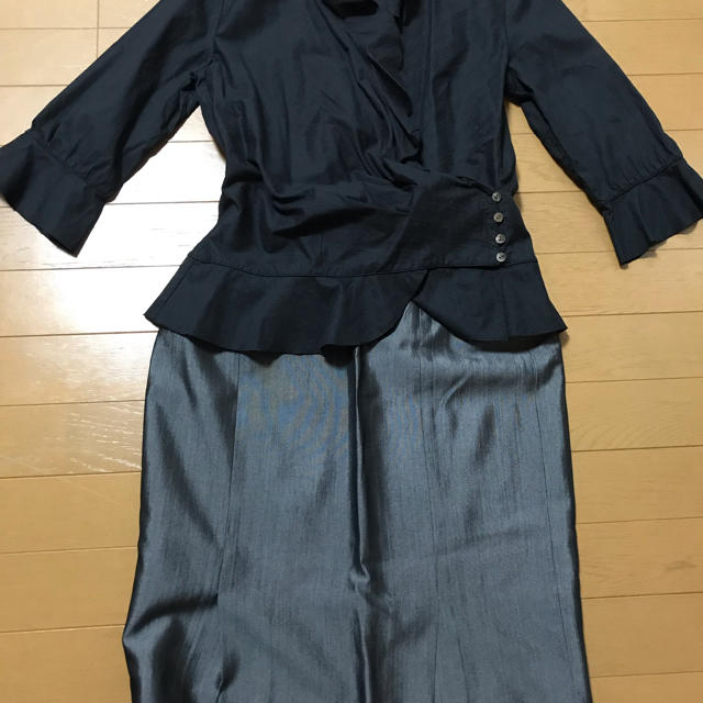 ♡ アンクライン 光沢スーツ6点セット スカートパンツブラウス 卒業式 入学式 1