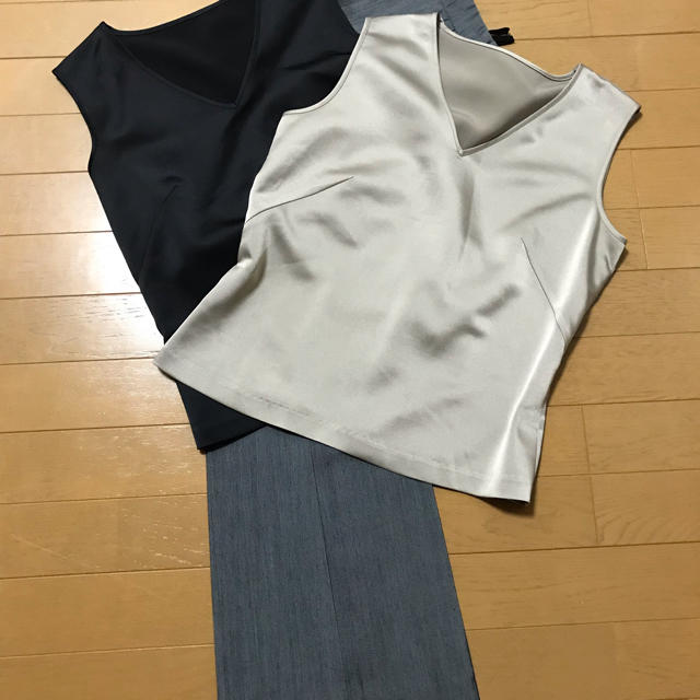 ♡ アンクライン 光沢スーツ6点セット スカートパンツブラウス 卒業式 入学式 2