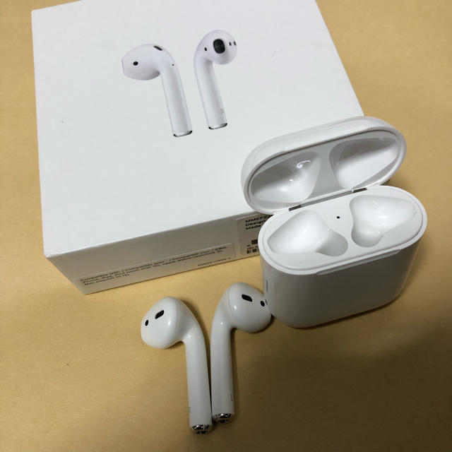 Apple AirPods 美品 完品 ケース ケーブル 説明書 箱付