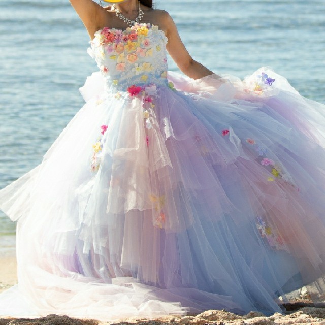 YNS☆カラードレス☆レインボー レディースのフォーマル/ドレス(ウェディングドレス)の商品写真