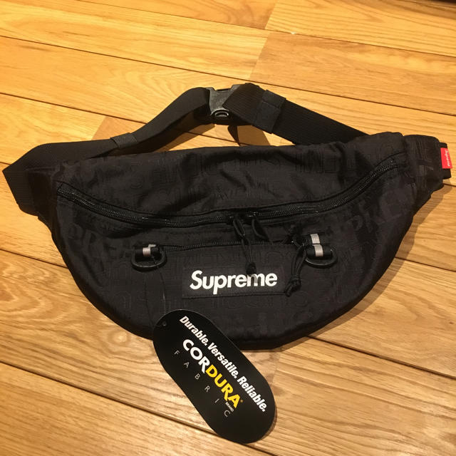 supreme 19ss waist bag ウェストバッグ ポーチ 黒