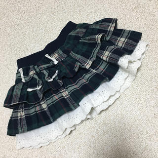 ニシマツヤ(西松屋)の✨サイズ100✨厚手 チェック柄 リボン付きスカート(スカート)