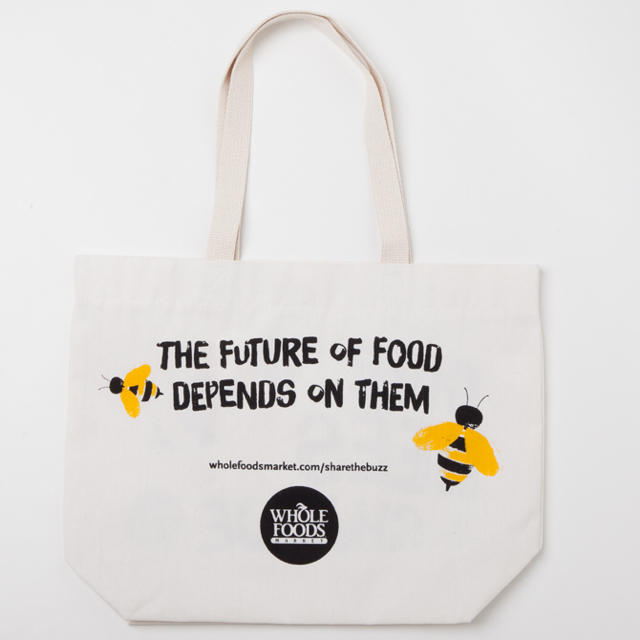 未使用【WHOLE FOODS】bee エコバッグ 布 トートバッグ レディースのバッグ(エコバッグ)の商品写真