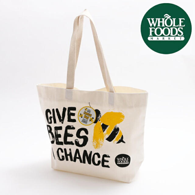 未使用【WHOLE FOODS】bee エコバッグ 布 トートバッグ レディースのバッグ(エコバッグ)の商品写真