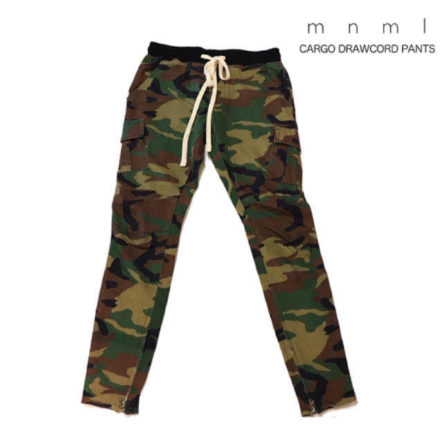 【ウエストは】 mnml CARGO DRAWCORD PANTS Sサイズ30incの通販 by Brooklyn Bruno's shop|ラクマ なベーシッ