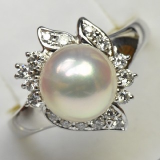 専用です　ポーラ Pt900 綺麗な パール 真珠 ダイヤモンドリング

(リング(指輪))