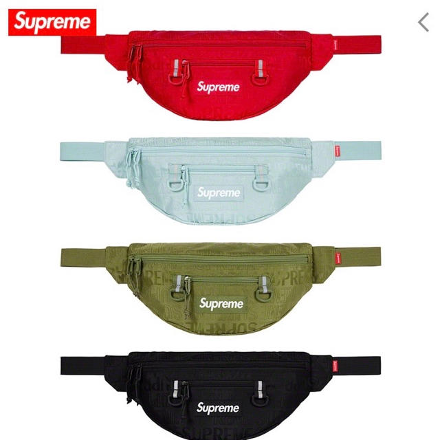 ウエストポーチSupreme 19ss Waist Bag black