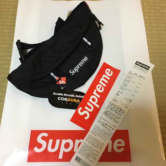 19SS Supreme Waist Bag 新品 ウエスト 黒 レシート原本