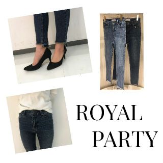 ロイヤルパーティー(ROYAL PARTY)のROYAL PARTY ハイウエストスキニーパンツ カットオフ(デニム/ジーンズ)