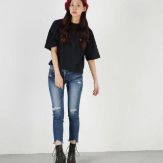 マウジー(moussy)のmoussyカットオフデニム(デニム/ジーンズ)