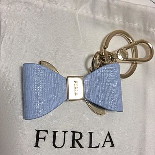 最終値下げ【新品未使用】フルラ　FURLA  リボンチャーム　リングキーホルダー