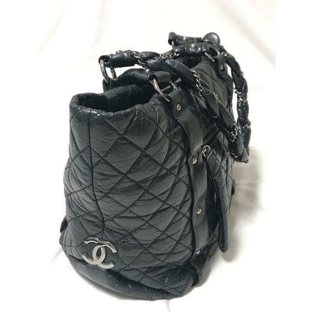 【超美品】CHANEL レア物 ココマーク スタッズ トート シワ加工 シャネル