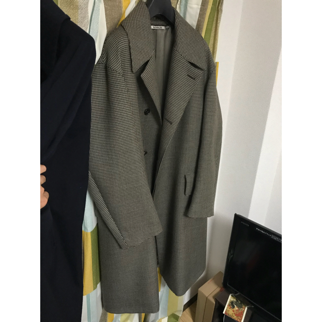 COMOLI(コモリ)のauralee 18AW DOUBLE FACE CHECK LONG COAT メンズのジャケット/アウター(ステンカラーコート)の商品写真
