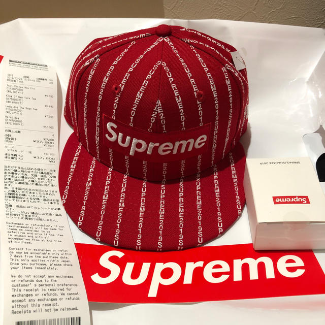 supreme newera cap 7 1/4（Mサイズ）赤