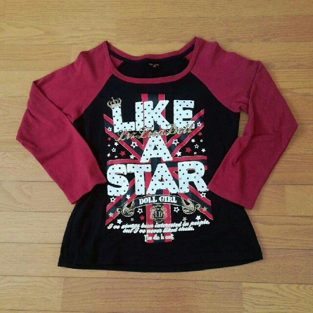 LIZ LISA doll(リズリサドール)のLIZ LISA ddoll★ロング・長袖 Tシャツ★Mサイズ★used レディースのトップス(Tシャツ(長袖/七分))の商品写真