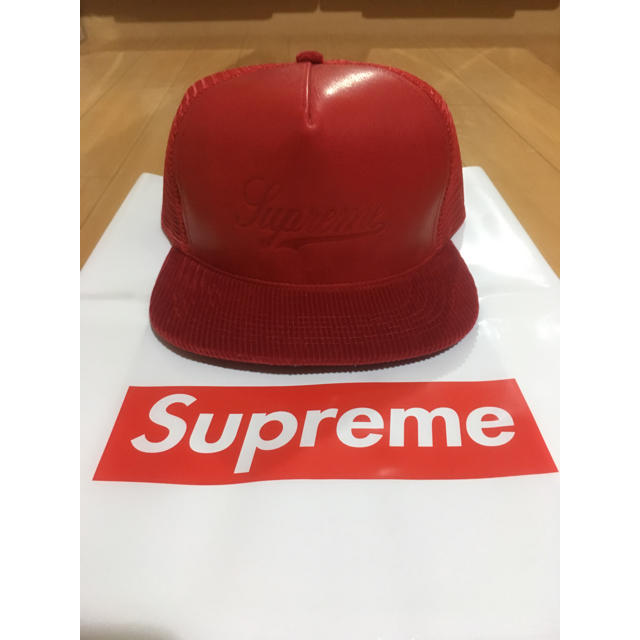 Supreme 5-PANEL CAP レザー メッシュ キャップ シュプリーム