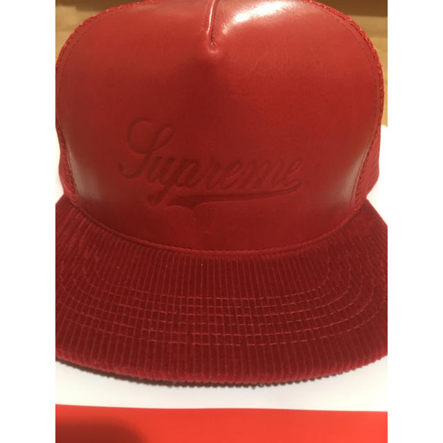 Supreme 5-PANEL CAP レザー メッシュ キャップ シュプリーム