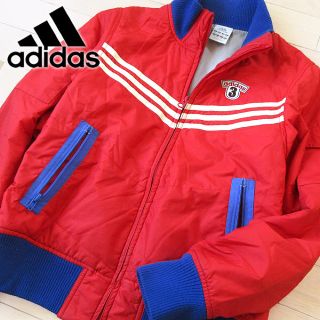 アディダス(adidas)のadidas Mサイズ アディダス レディース 中綿ジャケット レッド(ブルゾン)