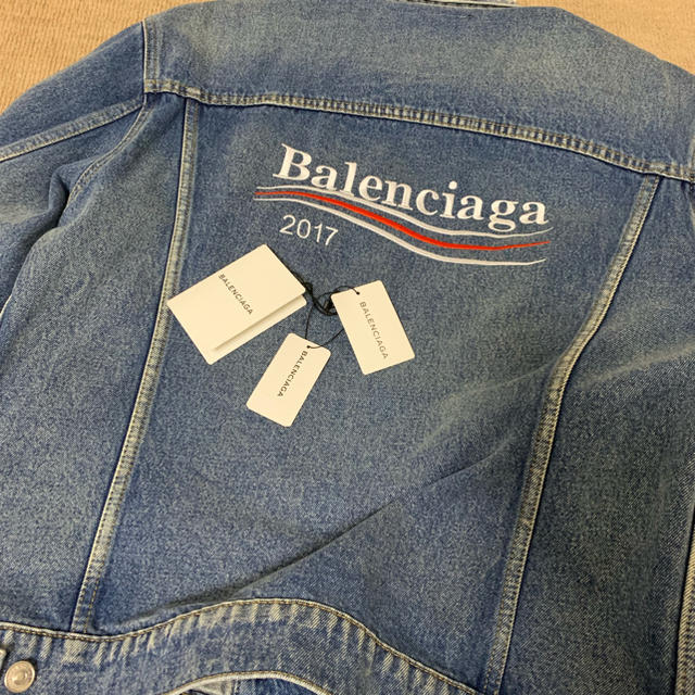 【好評にて期間延長】 - Balenciaga balenciaga デニムジャケット キャンペーンロゴ Gジャン/デニムジャケット
