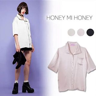 ハニーミーハニー(Honey mi Honey)のhoney mi honey♡サテンパジャマブラウス(シャツ/ブラウス(半袖/袖なし))