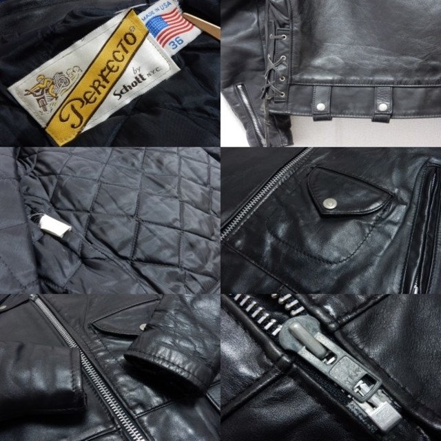 schott - レア品番609!ショットschottレザーダブルライダース36 schott - レア品番609!ショットschottレザーダブルライダース36