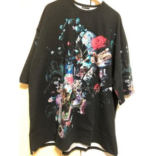 ラッドミュージシャン(LAD MUSICIAN)のLAD MUSICIAN★19SS 花柄 スーパービッグ Tシャツ 黒(Tシャツ/カットソー(半袖/袖なし))