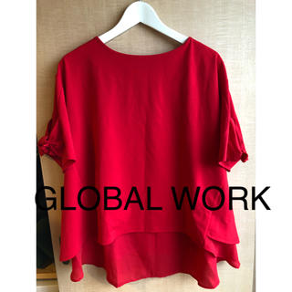 グローバルワーク(GLOBAL WORK)のグローバルワーク 内側シフォン Aライン カットソー(カットソー(半袖/袖なし))