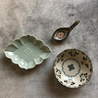 松浦コータロー 菱形皿、鉢、蓮華セット(食器)