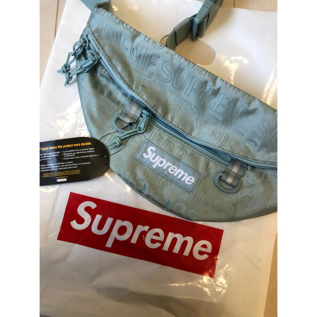 19ss Supreme Waist Bag 水色