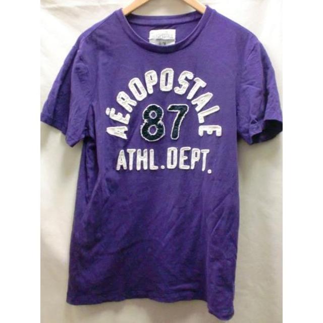 AEROPOSTALE(エアロポステール)の匿名即日発可！AEROPOSTALEパープルTシャツUSA古着ブランド良品M メンズのトップス(Tシャツ/カットソー(半袖/袖なし))の商品写真