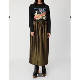 マウジー(moussy)のRANDOM PLEATED MEDIUM スカート＊moussy(ひざ丈スカート)