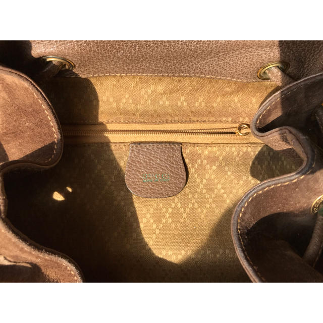 Gucci(グッチ)のGUCCIグッチ バンブーレザースエードリュックバック【中古】 レディースのバッグ(リュック/バックパック)の商品写真