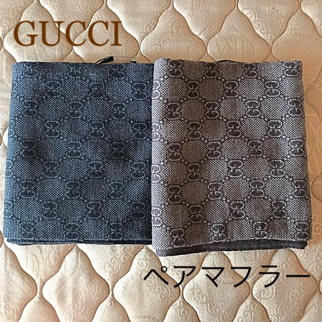 Gucci - GUCCIペアマフラーの通販 by min's shop｜グッチならラクマ
